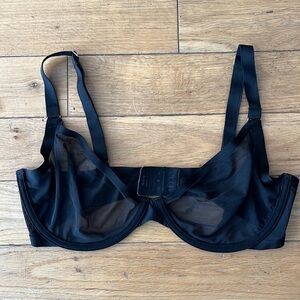 CUUP mesh the plunge bra black 34E